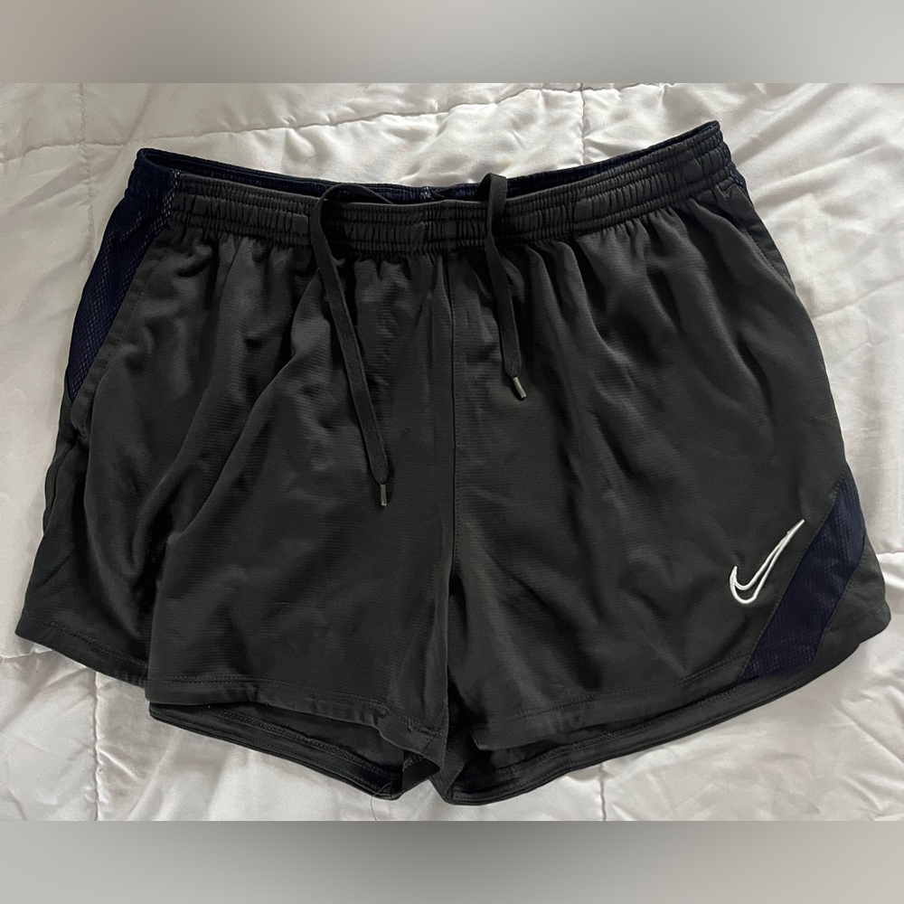 Grey and Navy Blue Nike Athletic Shorts